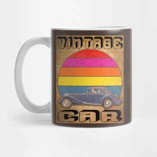 vintage cars bleu car Mug